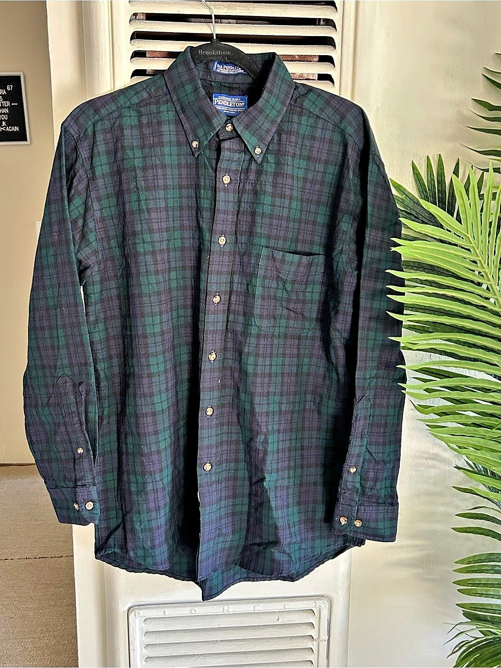 Pendleton Sir Pendleton Black Watch Plaid Worsted Wool Shirt Sir Black Watch
